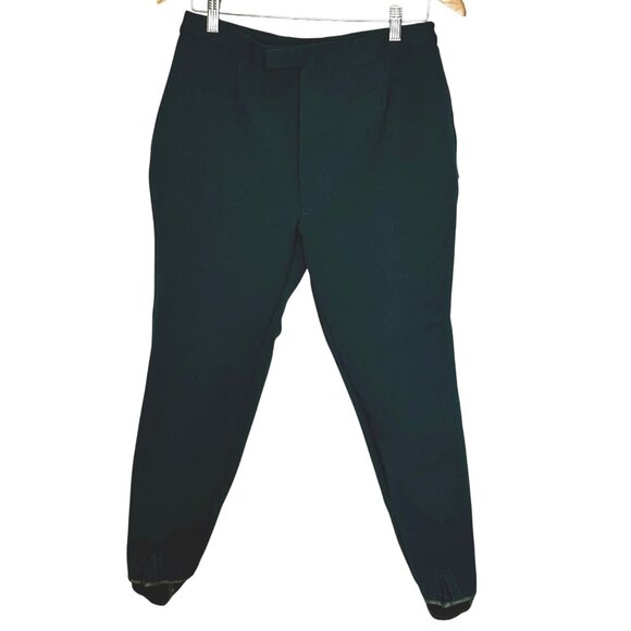 Vintage McGregor Wool Ski Pants 50s 60s Green Heavyweight Stirrup Sports Trouser - Picture 1 of 11